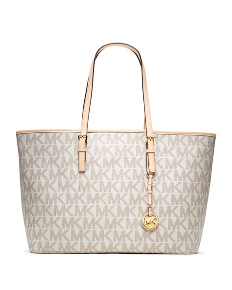 michael kors white tote handbag|michael kors black nylon tote.